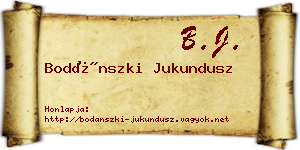 Bodánszki Jukundusz névjegykártya